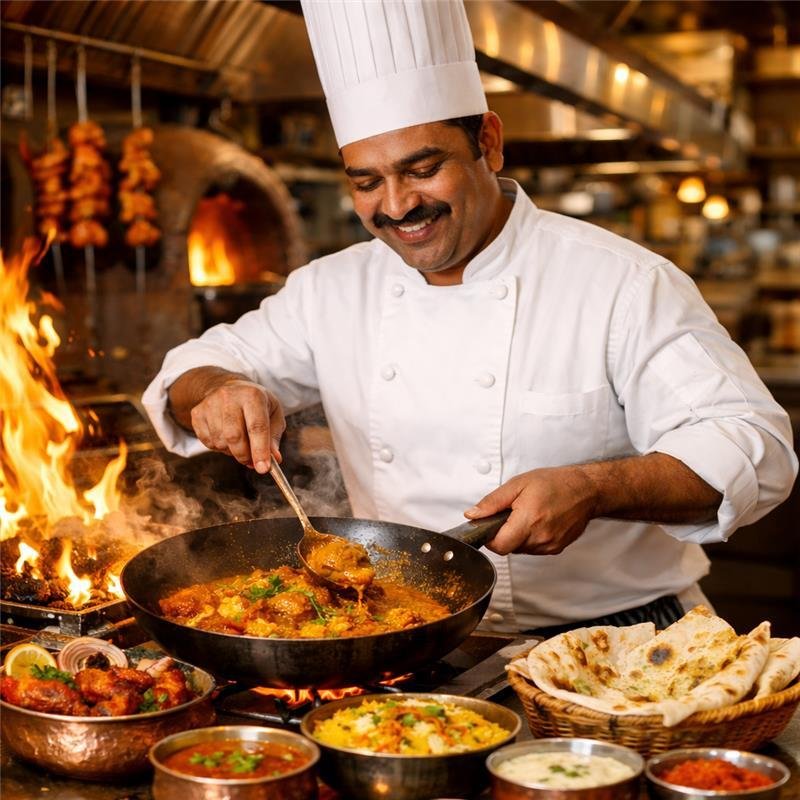 Traditional Indian food at The Champaran Kitchen